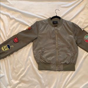 Army green bomber jacket!